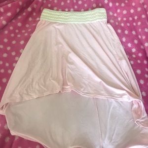 Hi-Lo pink/cream skirt Medium
